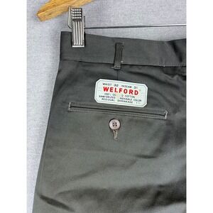 Vintage Welford Mens Chinos 100% Combed Cotton Sanforized Cuffed Pants 30x30 50s